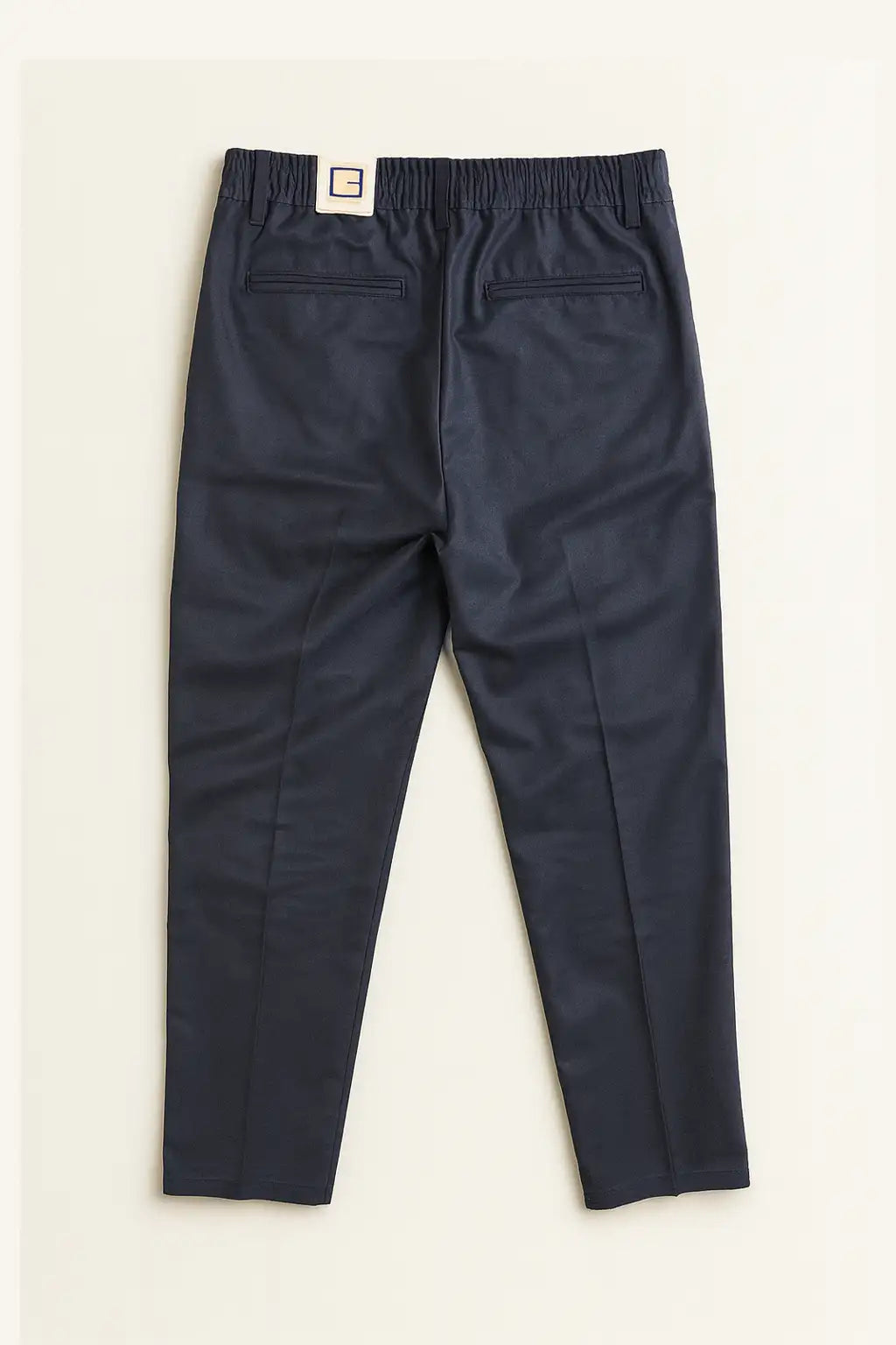 Relaxed Fit Pleated Trousers - Navy