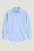 CFAABERG Cotton Basket Weave Shirt - Sky