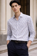 CFLEVIN AOP Floral Shirt - Navy