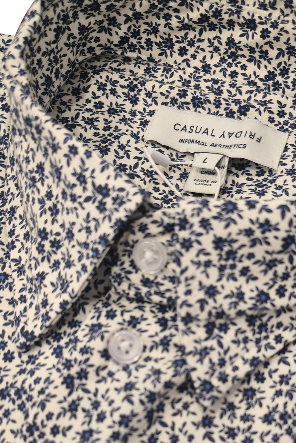 CFLEVIN AOP Floral Shirt - Navy