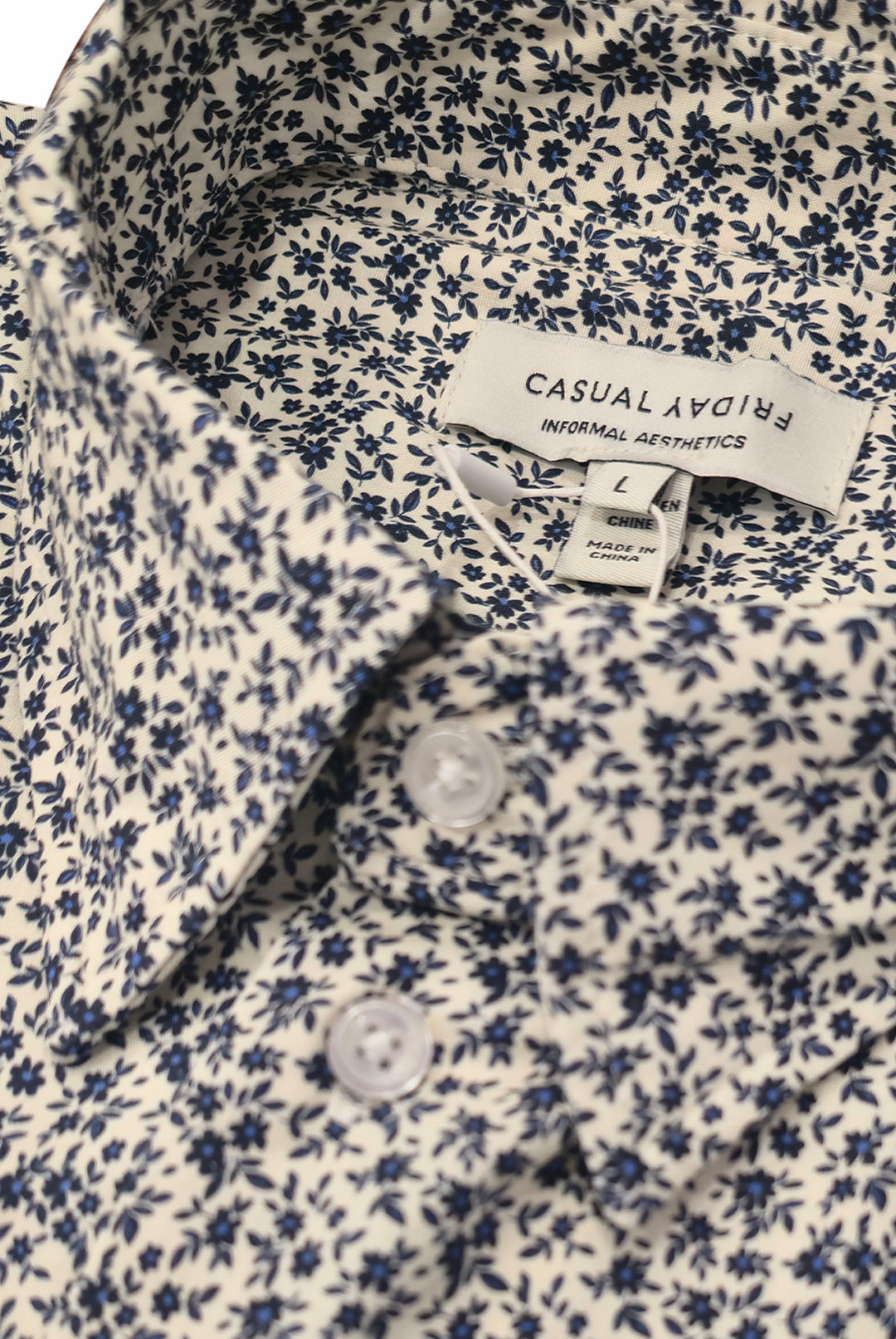 CFLEVIN AOP Floral Shirt - Navy