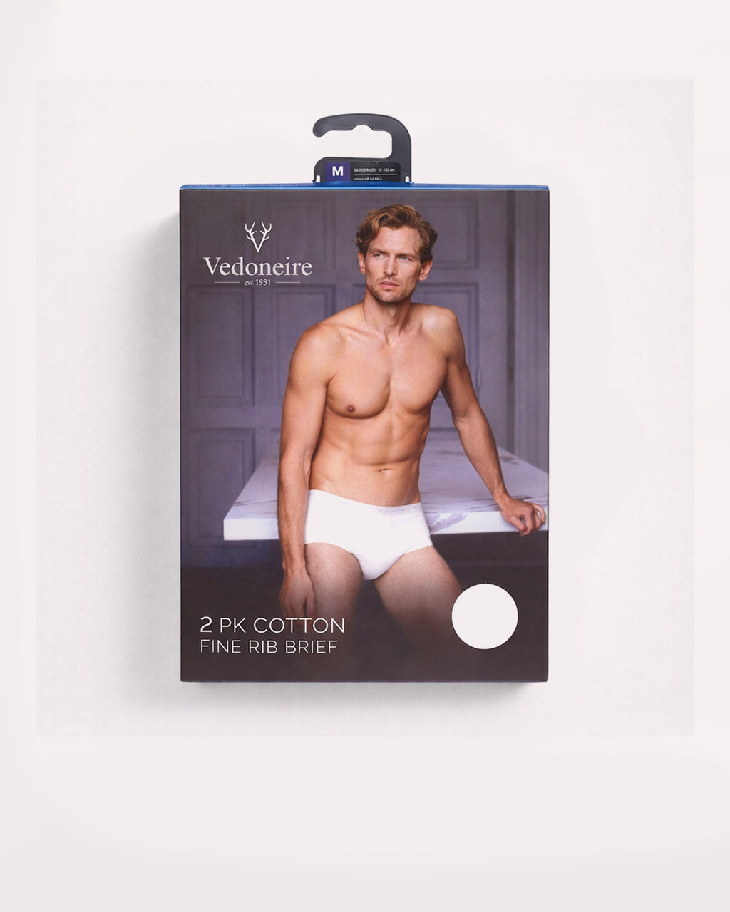 Men's Cotton Executive Briefs x 2 (2213) - White
