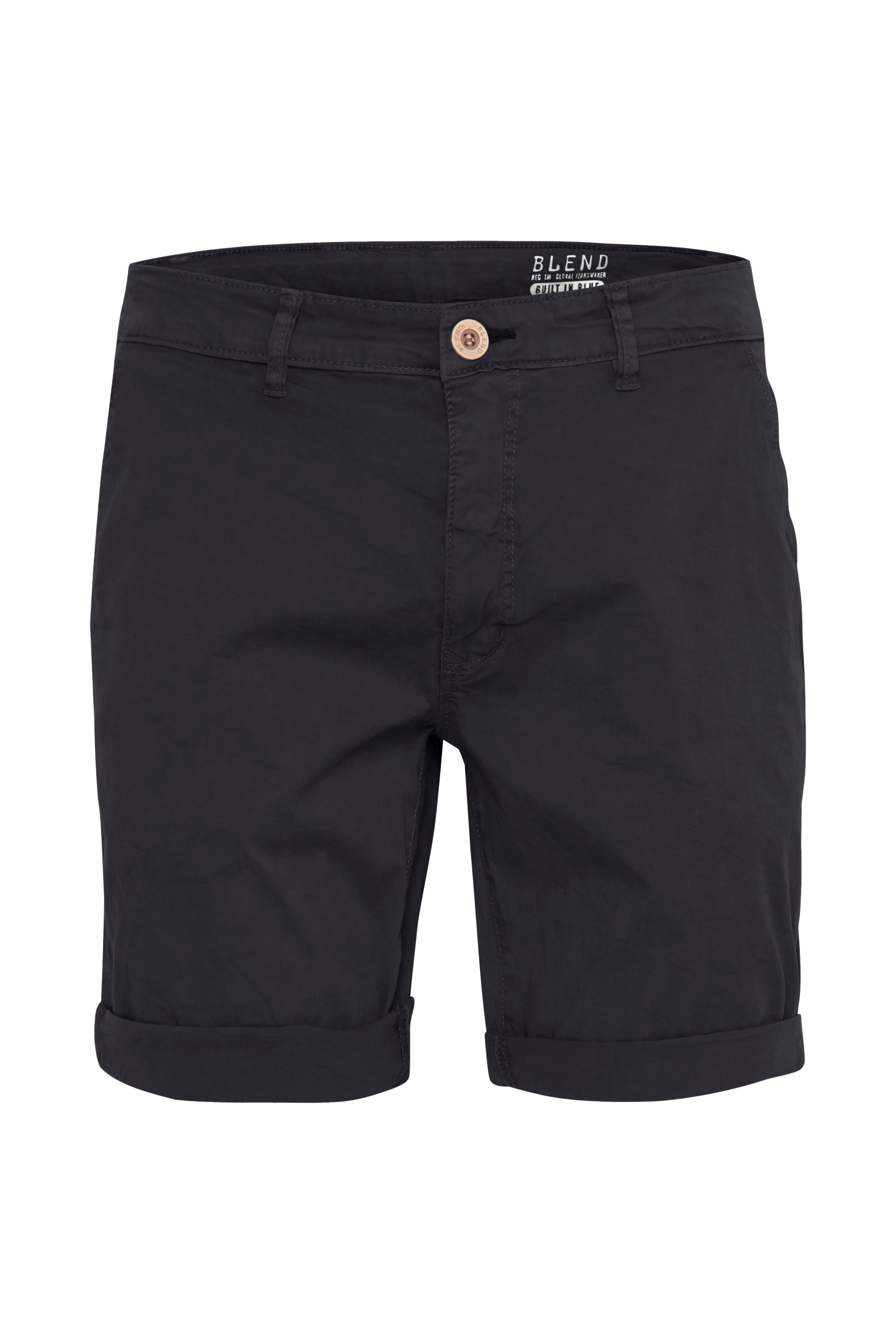 Cotton Blend Chino Shorts - Bland