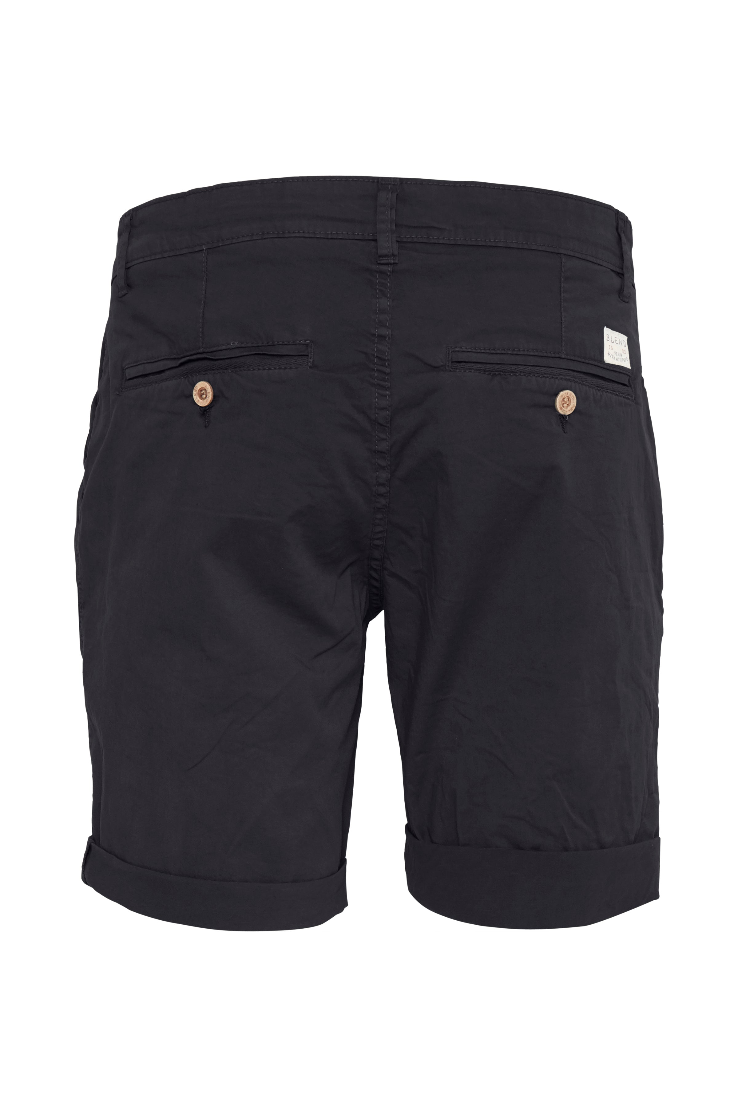 Cotton Blend Chino Shorts - Bland