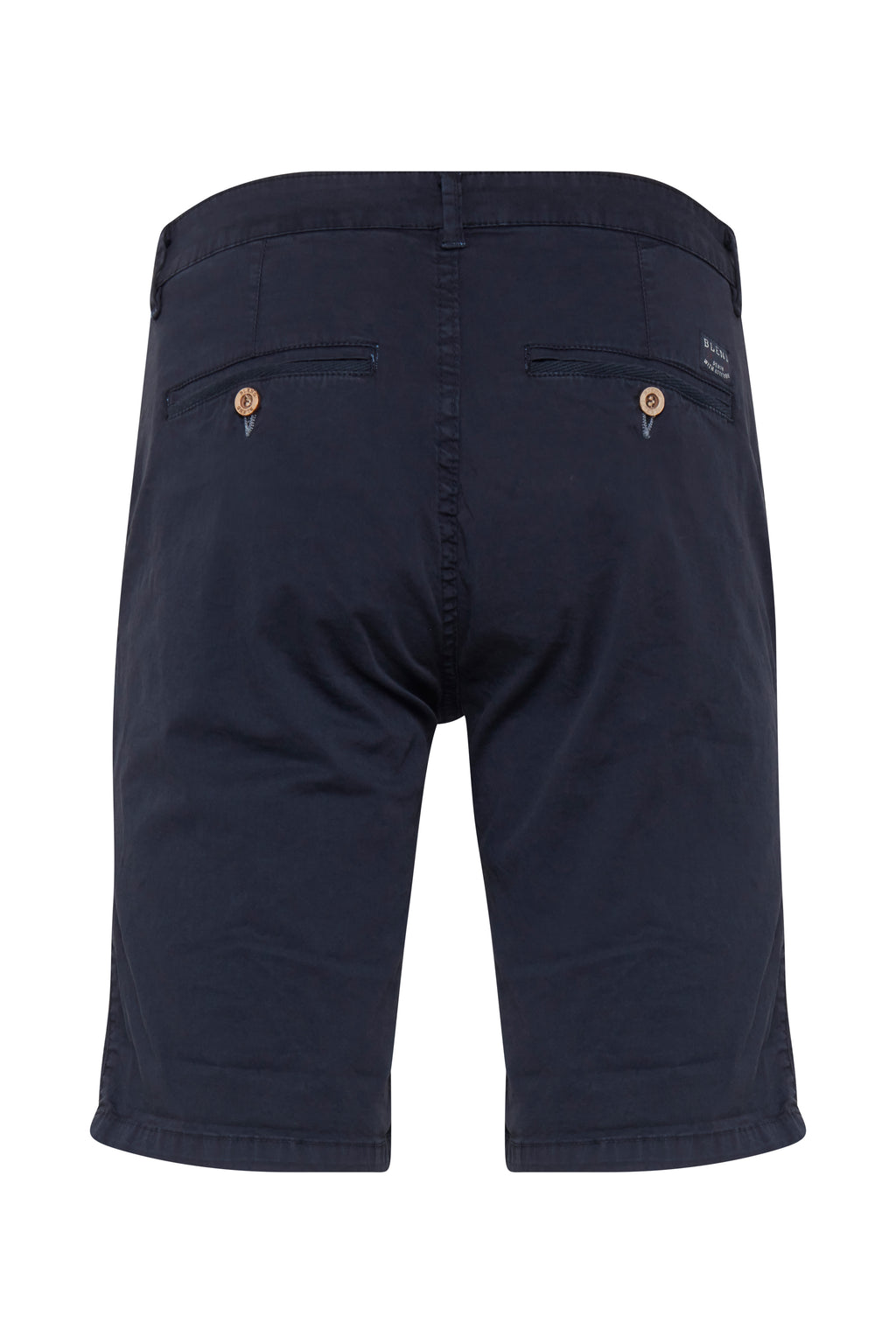 Cotton Blend Chino Shorts - Navy