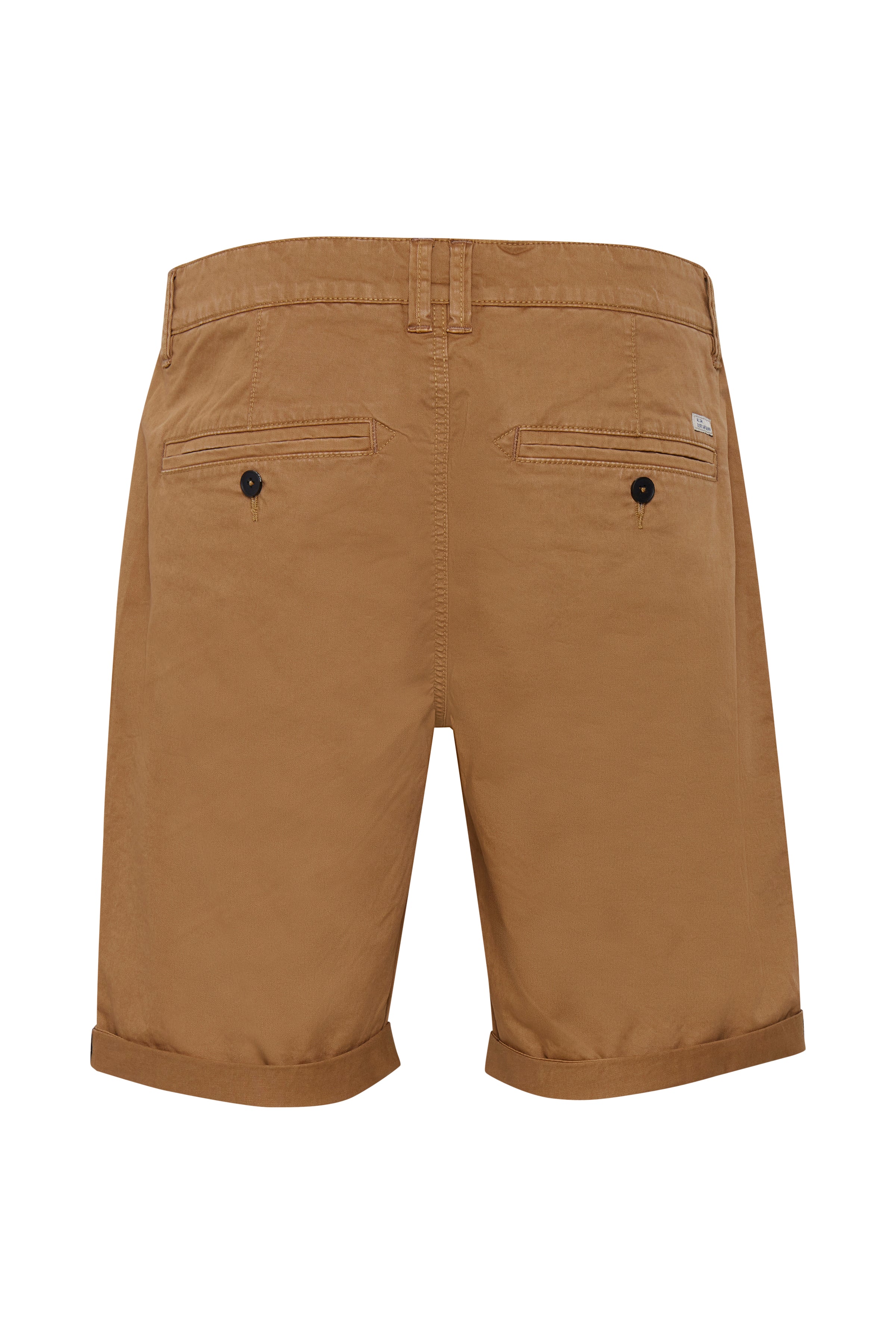 Cotton Blend Chino Shorts - Tabacco