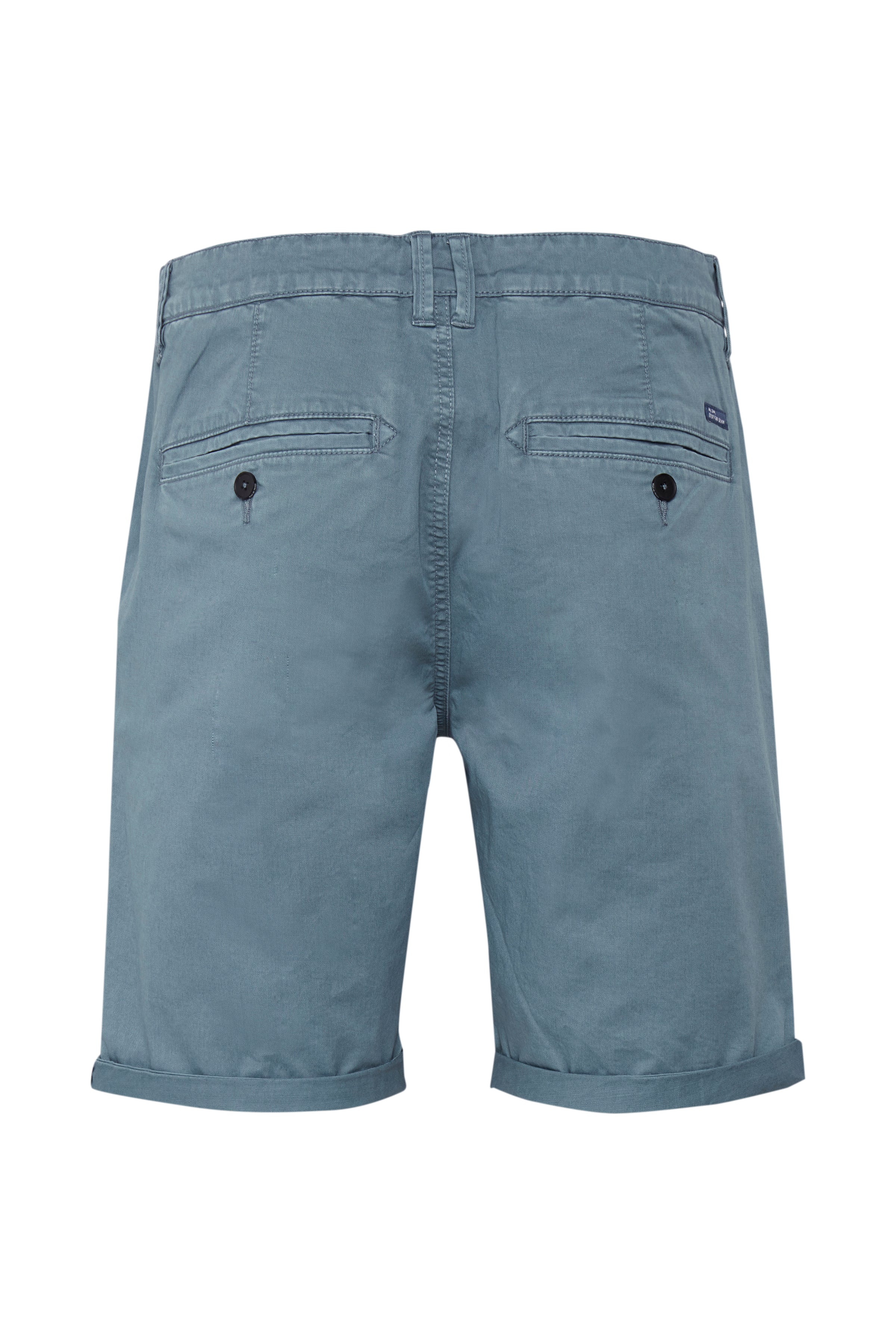 Cotton Blend Chino Shorts - Light Blue