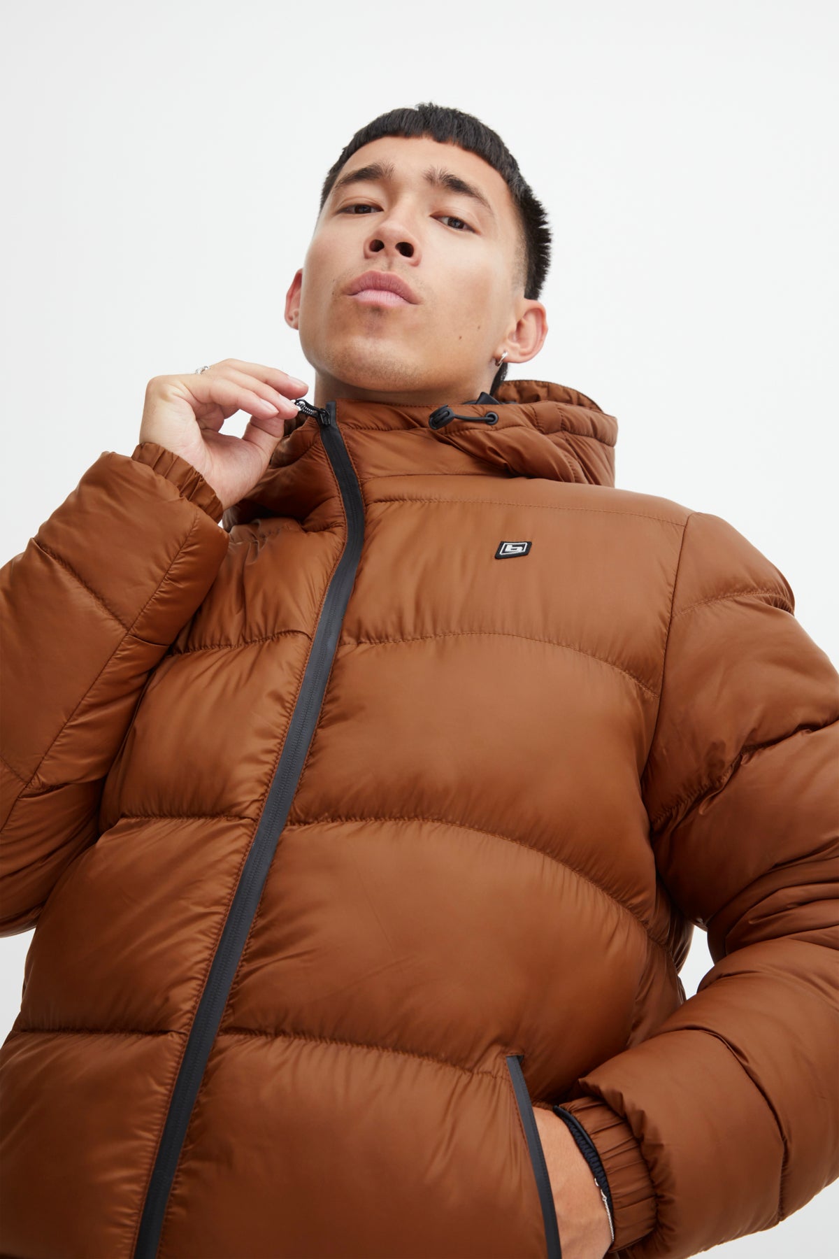 Rusty Puffer Hooded Puffer Quilted Coat - Rust – Blooms Menswear