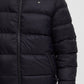 Hooded Puffer Quilted Coat - Black