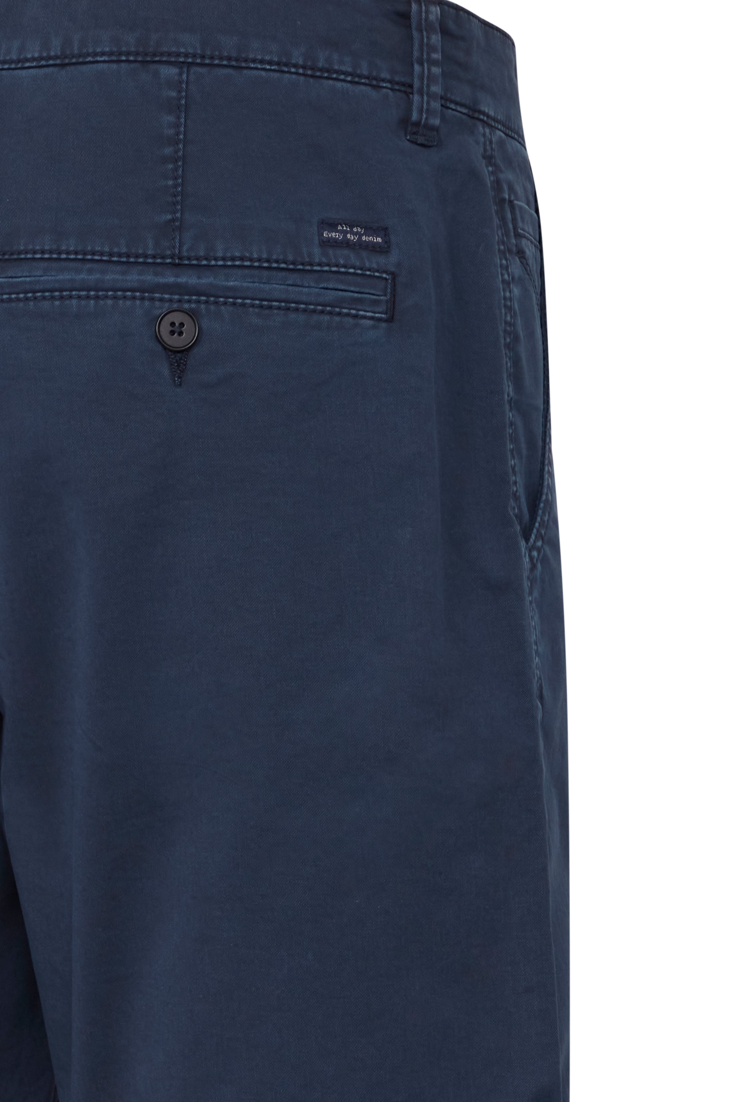 Cotton Blend Chino Shorts - Denim Blue