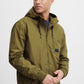 Hooded Lightweight Showerproof Coat - Moss Green