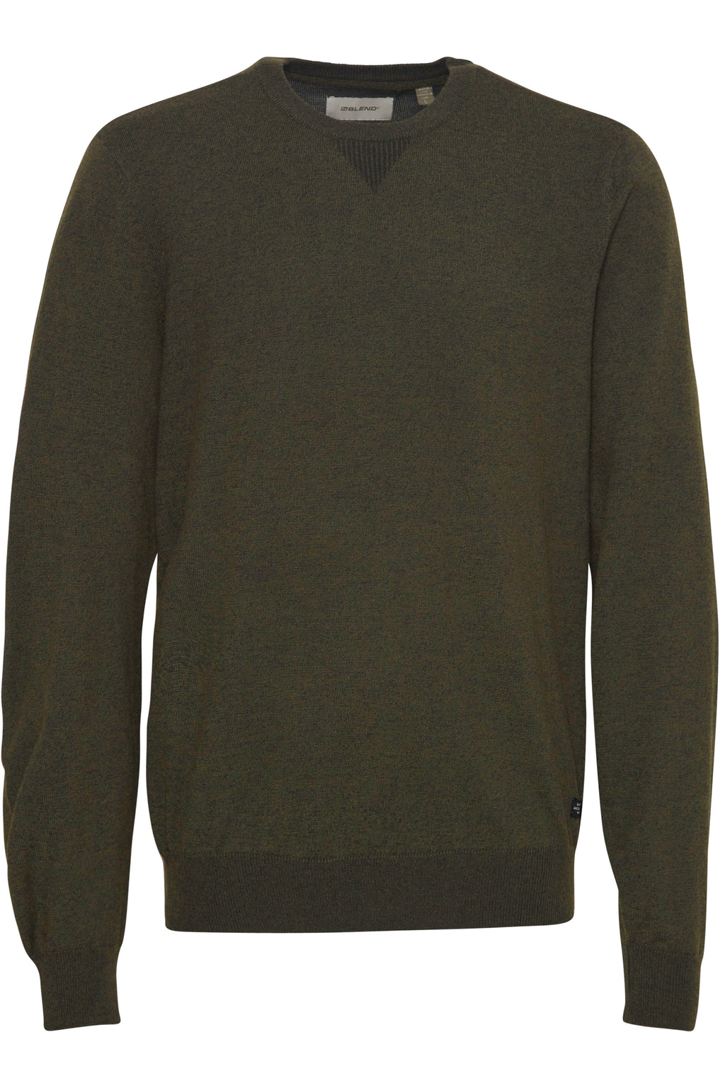 Super-soft Knitted Crew-Neck - Olive Green