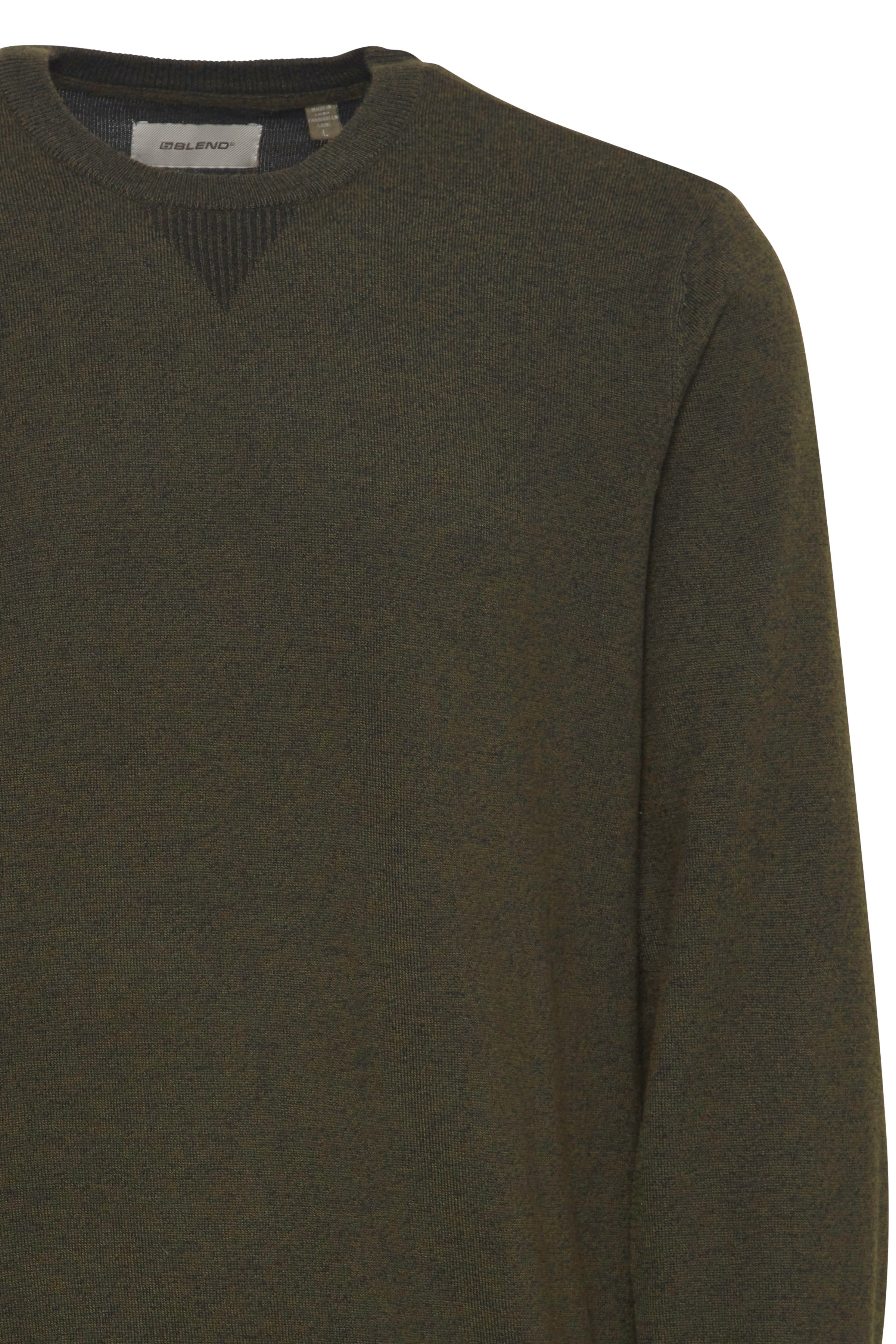 Super-soft Knitted Crew-Neck - Olive Green