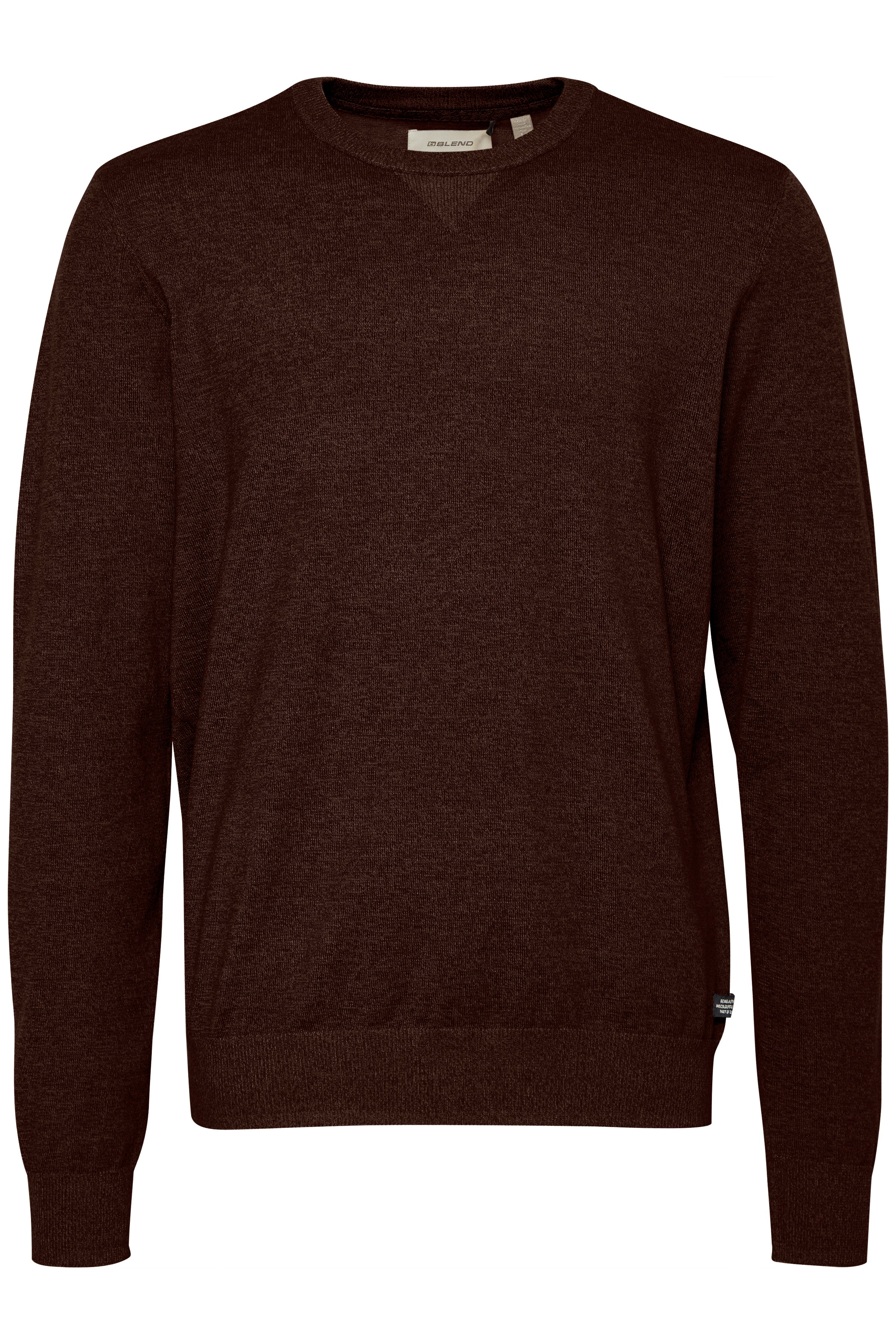 Super-soft Knitted Crew-Neck -Dark Brown