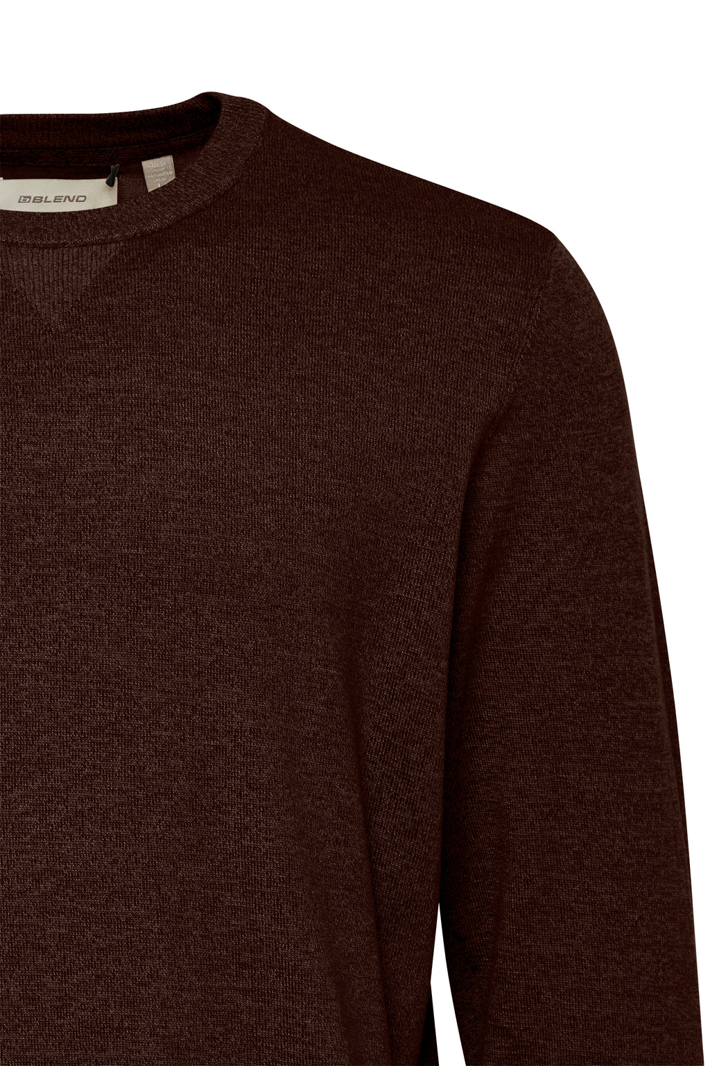 Super-soft Knitted Crew-Neck -Dark Brown