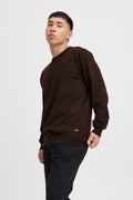 Super-soft Knitted Crew-Neck -Dark Brown