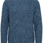 Chunky Cable-Knit Roll Neck - Blue