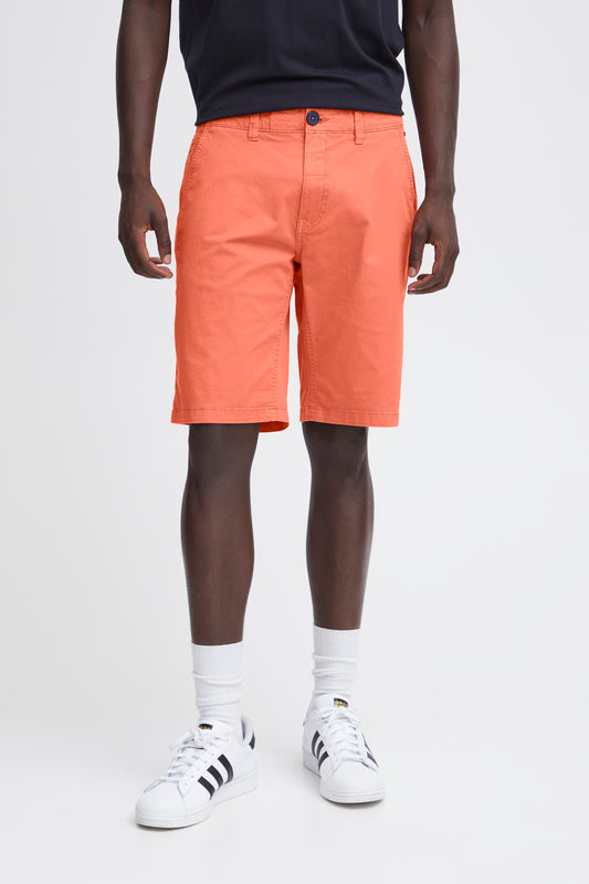 Cotton-Rich Tailored Shorts - Orange