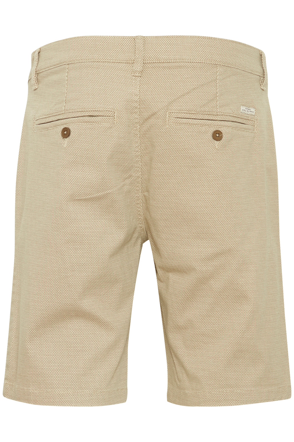 Woven Design Cotton Shorts - Beige