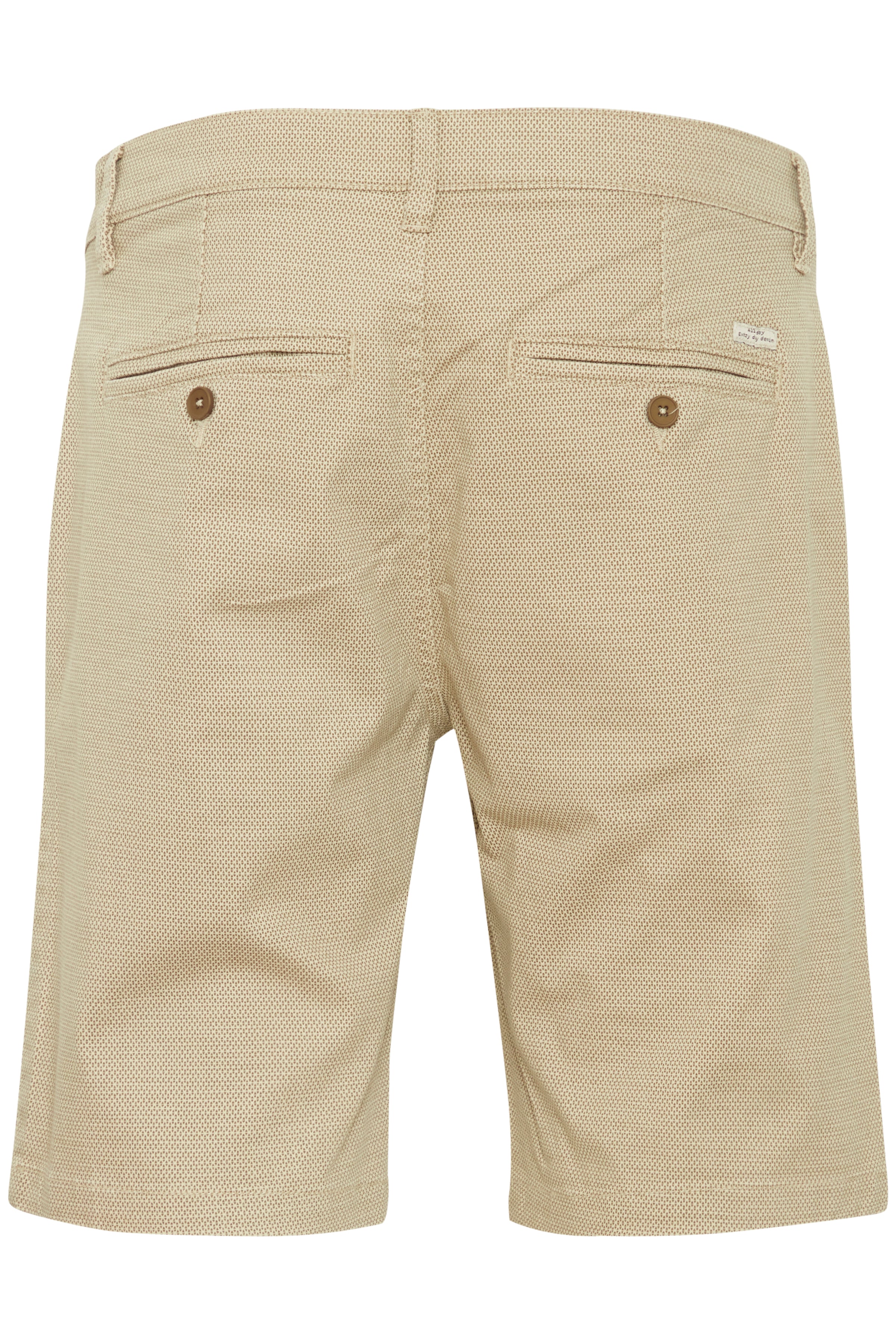 Woven Design Cotton Shorts - Beige