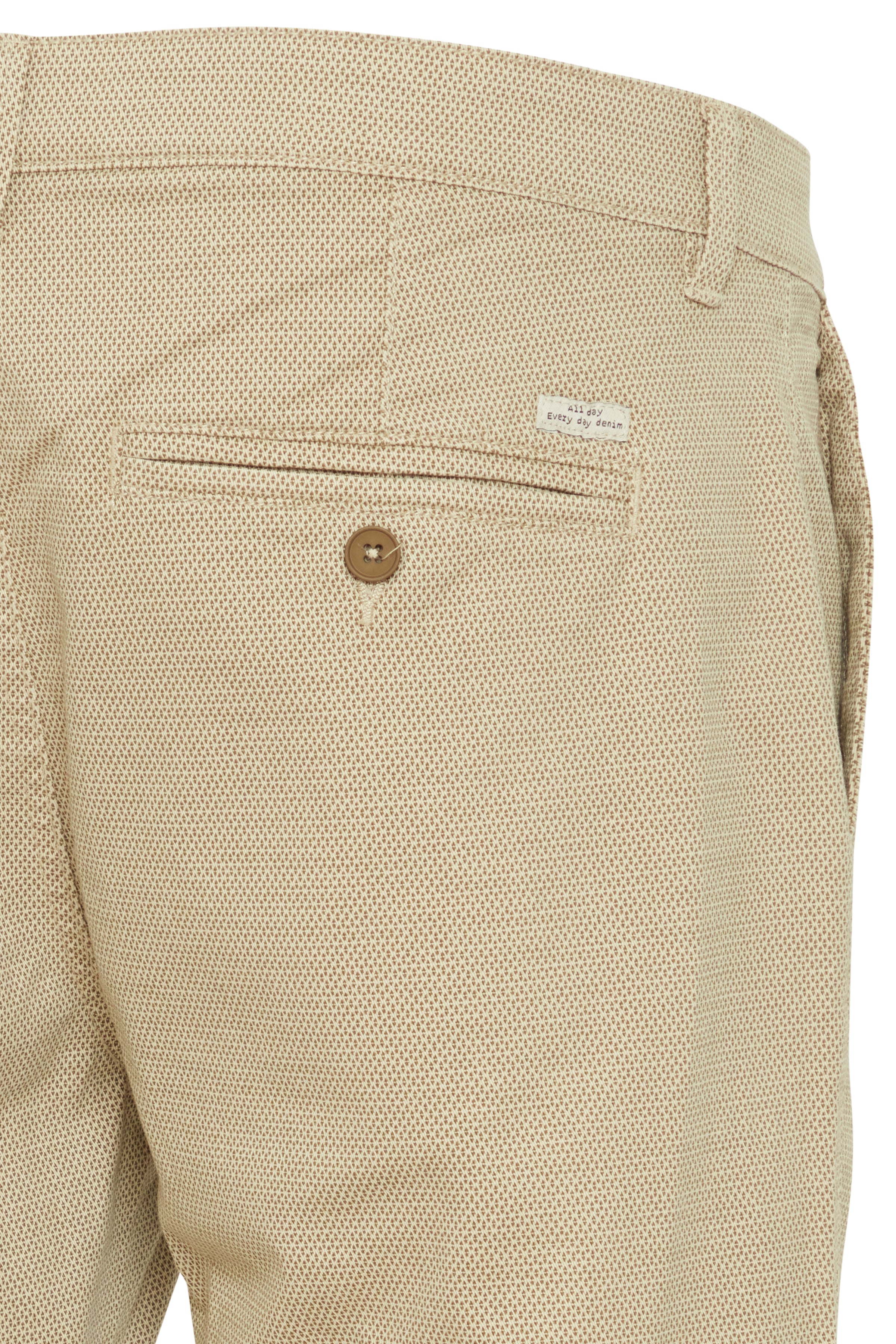 Woven Design Cotton Shorts - Beige