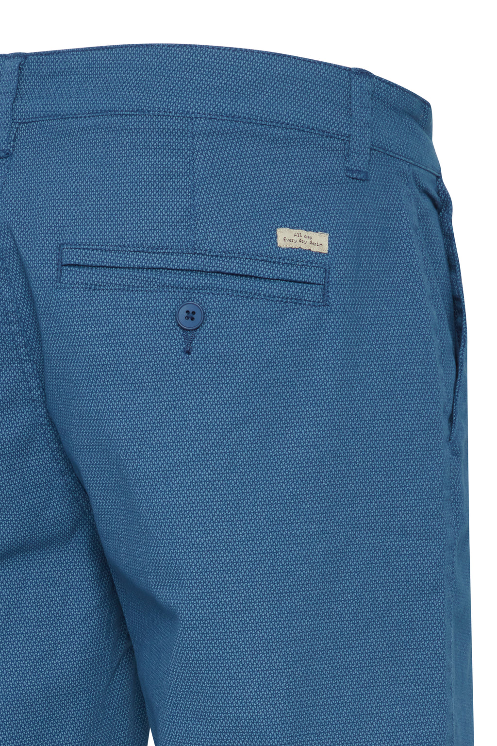 Woven Design Cotton Shorts - Navy