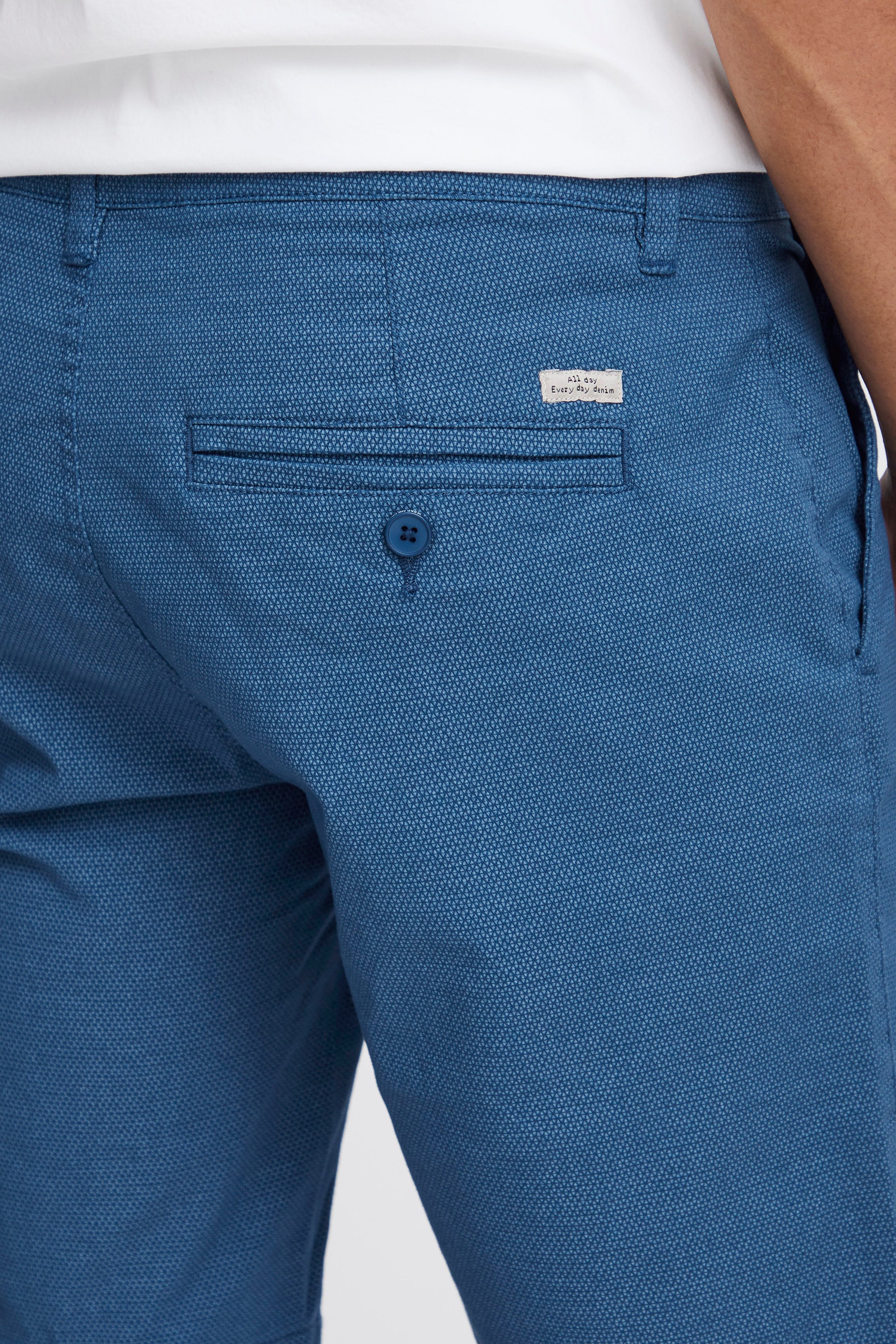 Woven Design Cotton Shorts - Navy