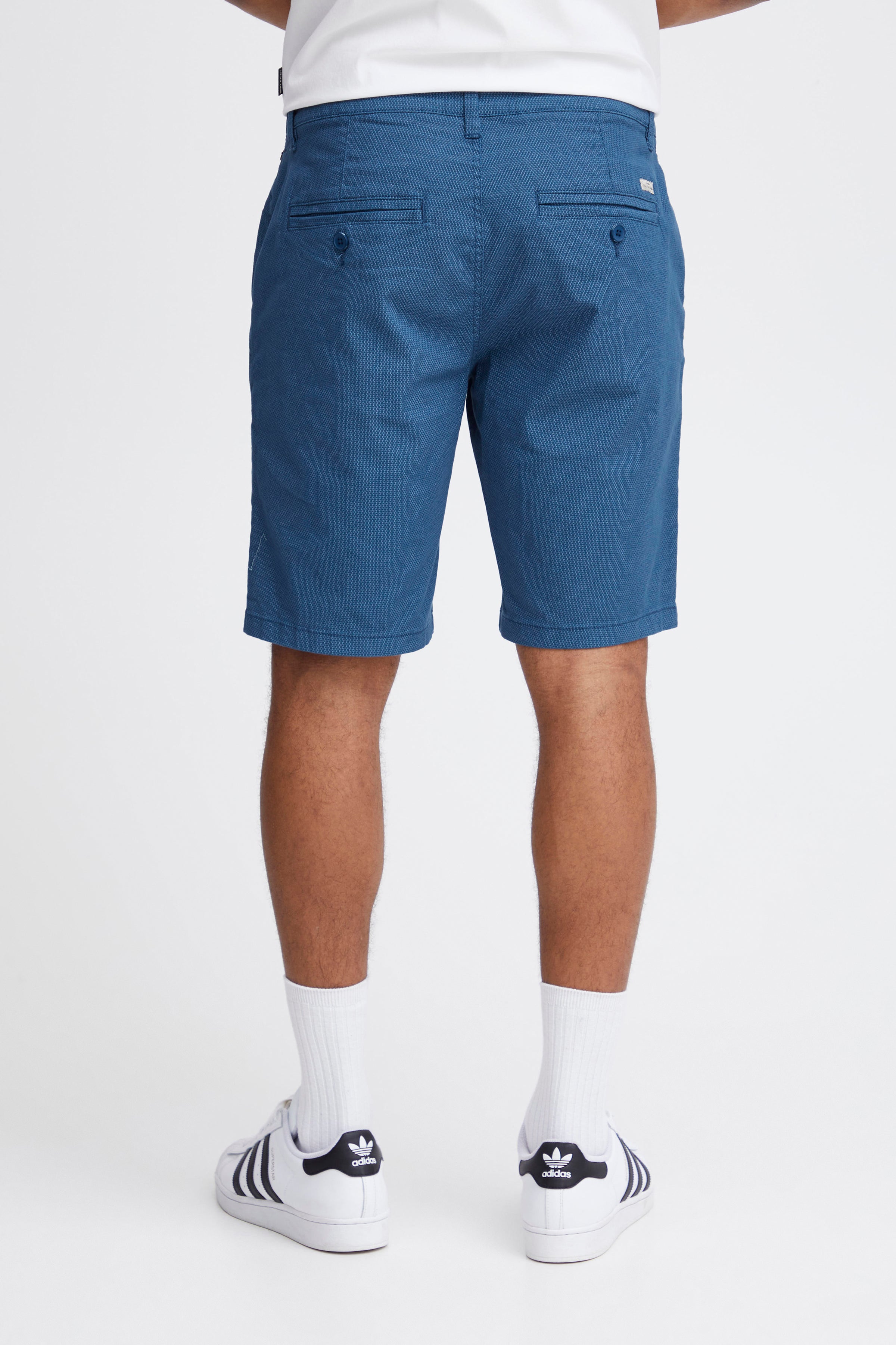 Woven Design Cotton Shorts - Navy