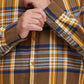 BigMens - Brushed-Cotton Check Shirt - Tan & Navy