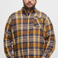 BigMens - Brushed-Cotton Check Shirt - Tan & Navy