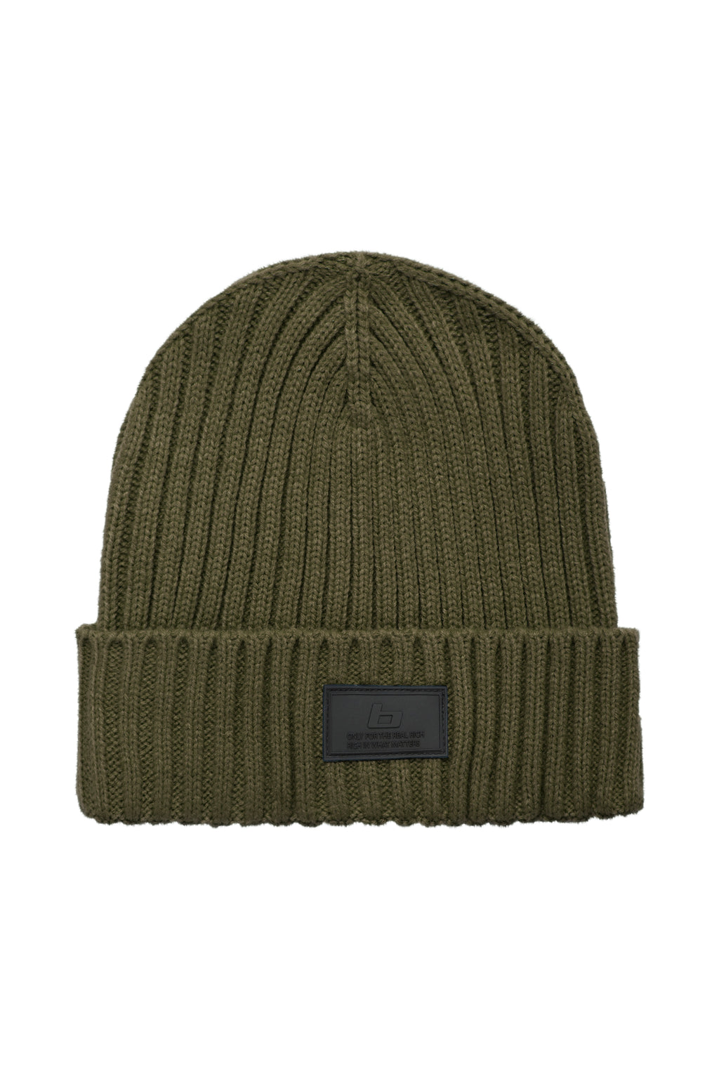 Cable-Knit Beanie Hat -Olive