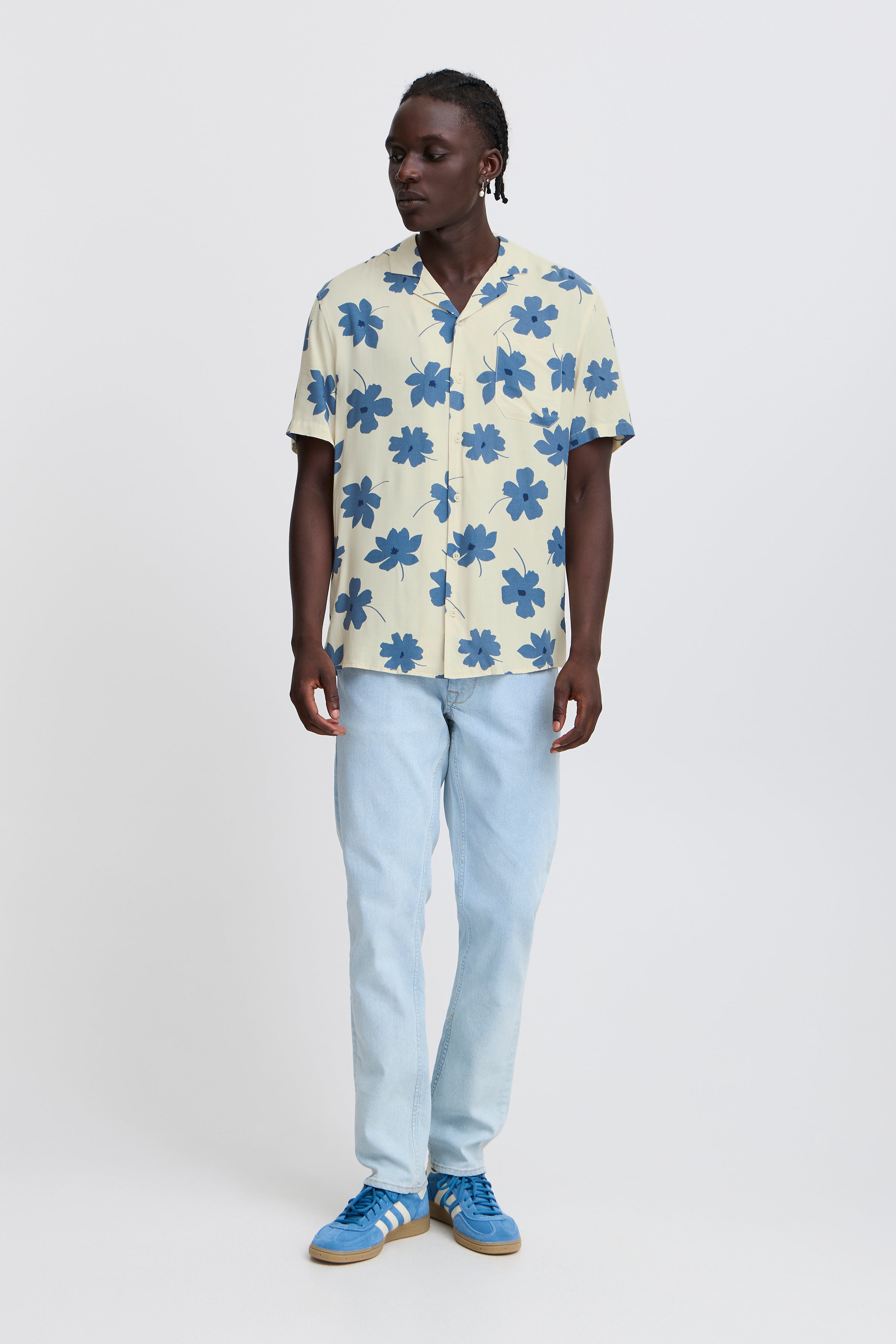 BHADAN Light-Weight Hawaiian Shirt - Sand