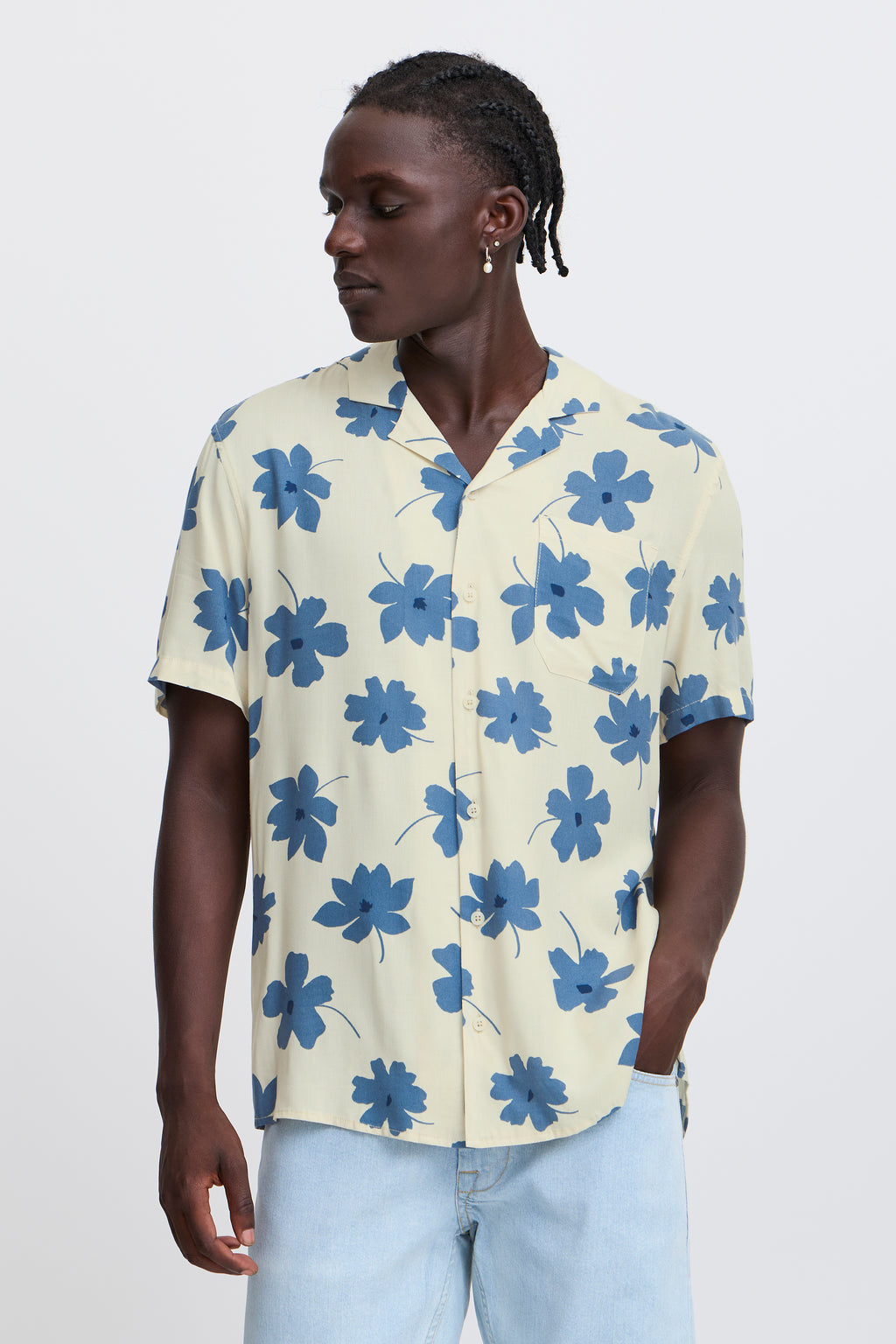 BHADAN Light-Weight Hawaiian Shirt - Sand