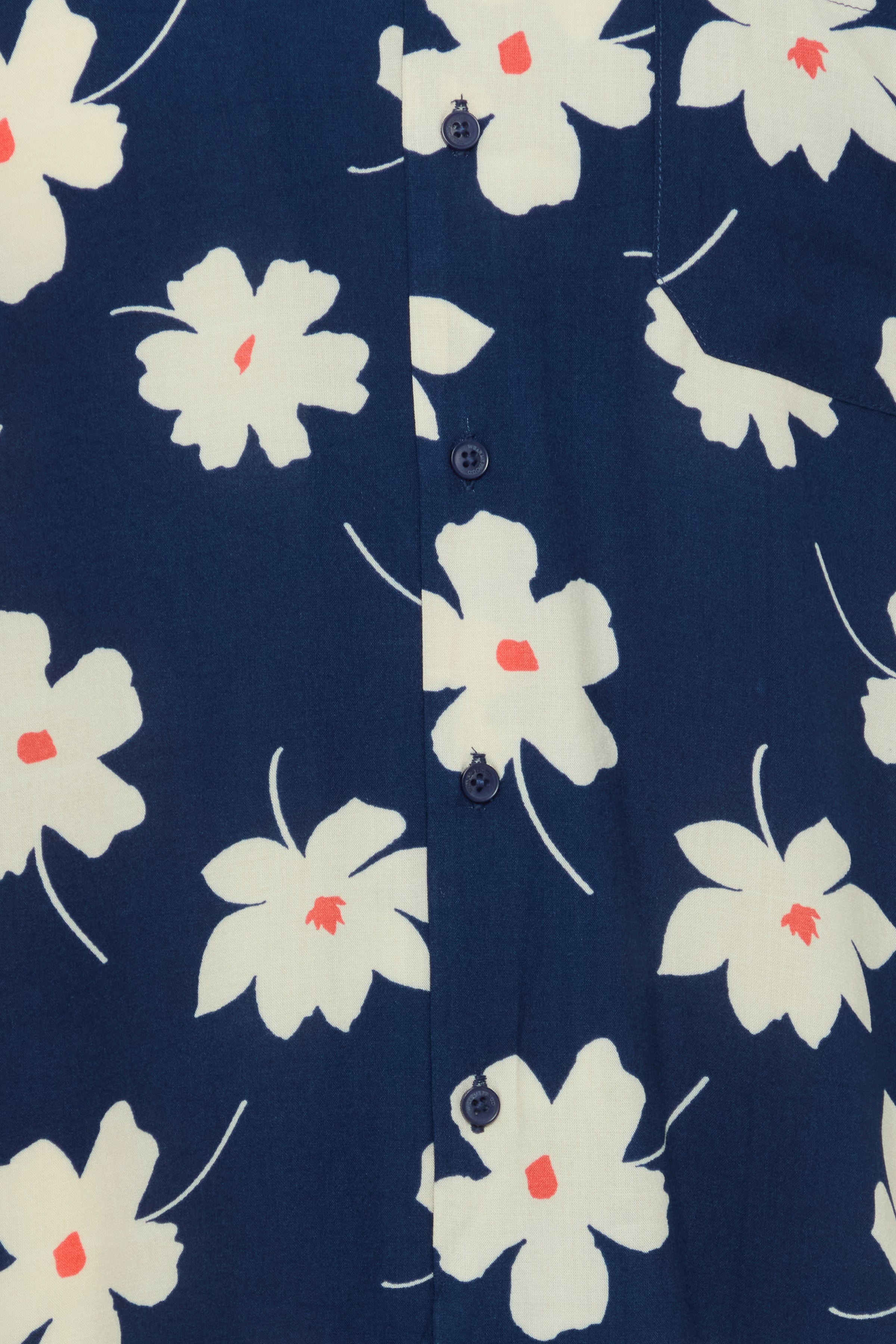 BHADAN Light-Weight Hawaiian Shirt - Navy