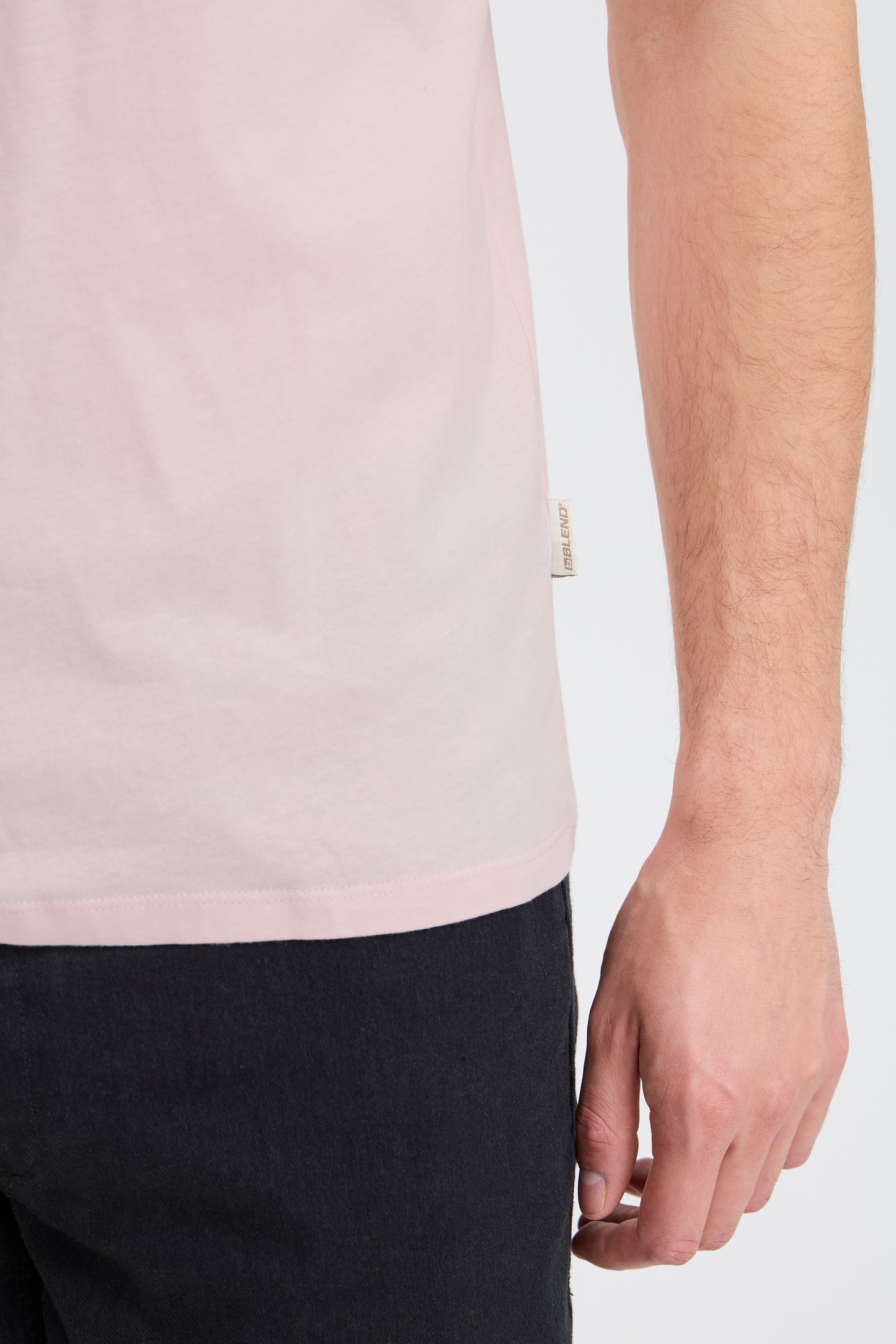 Cotton O-Neck Tee - Pink