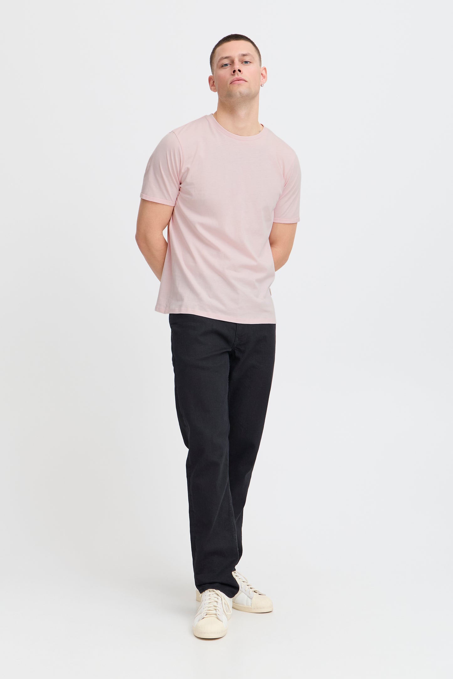 Cotton O-Neck Tee - Pink