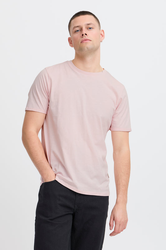 Cotton O-Neck Tee - Pink