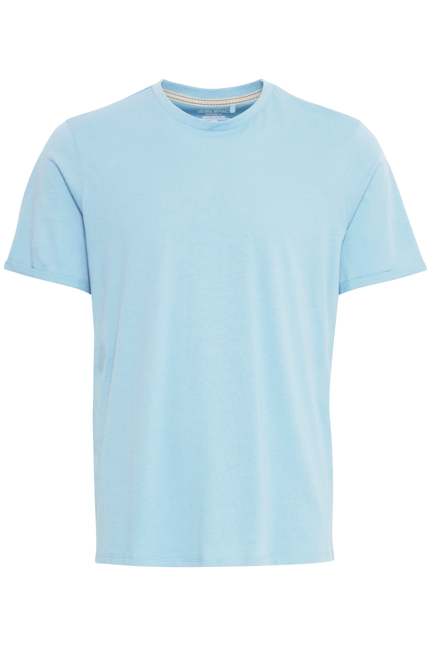 Cotton O-Neck Tee - Blue