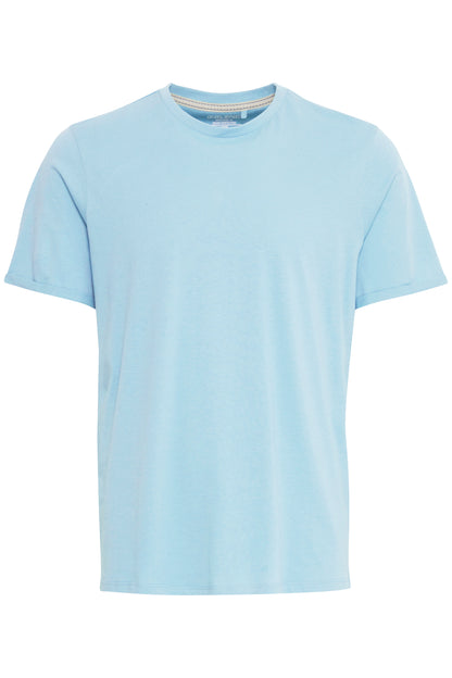 Cotton O-Neck Tee - Blue