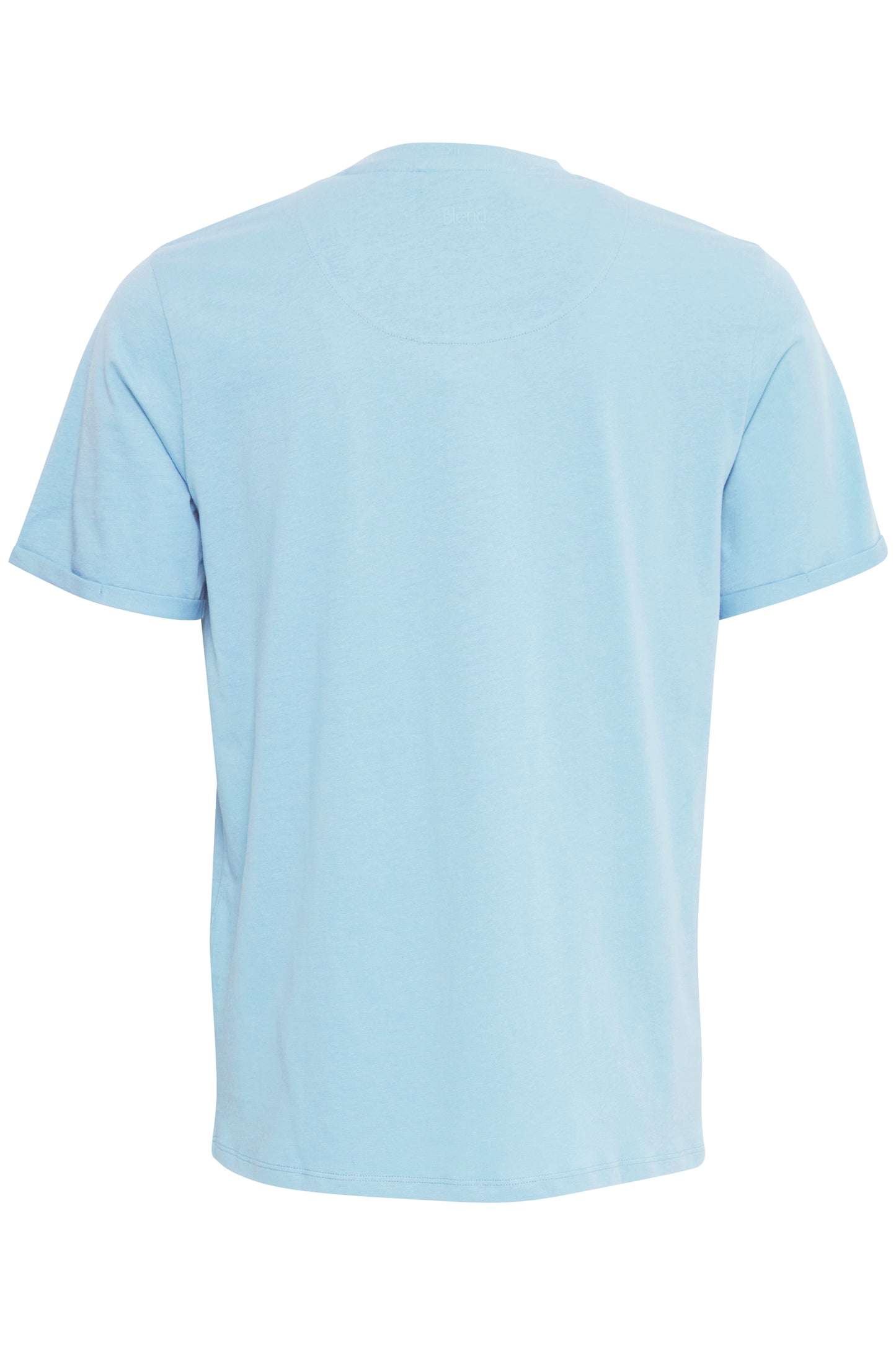 Cotton O-Neck Tee - Blue