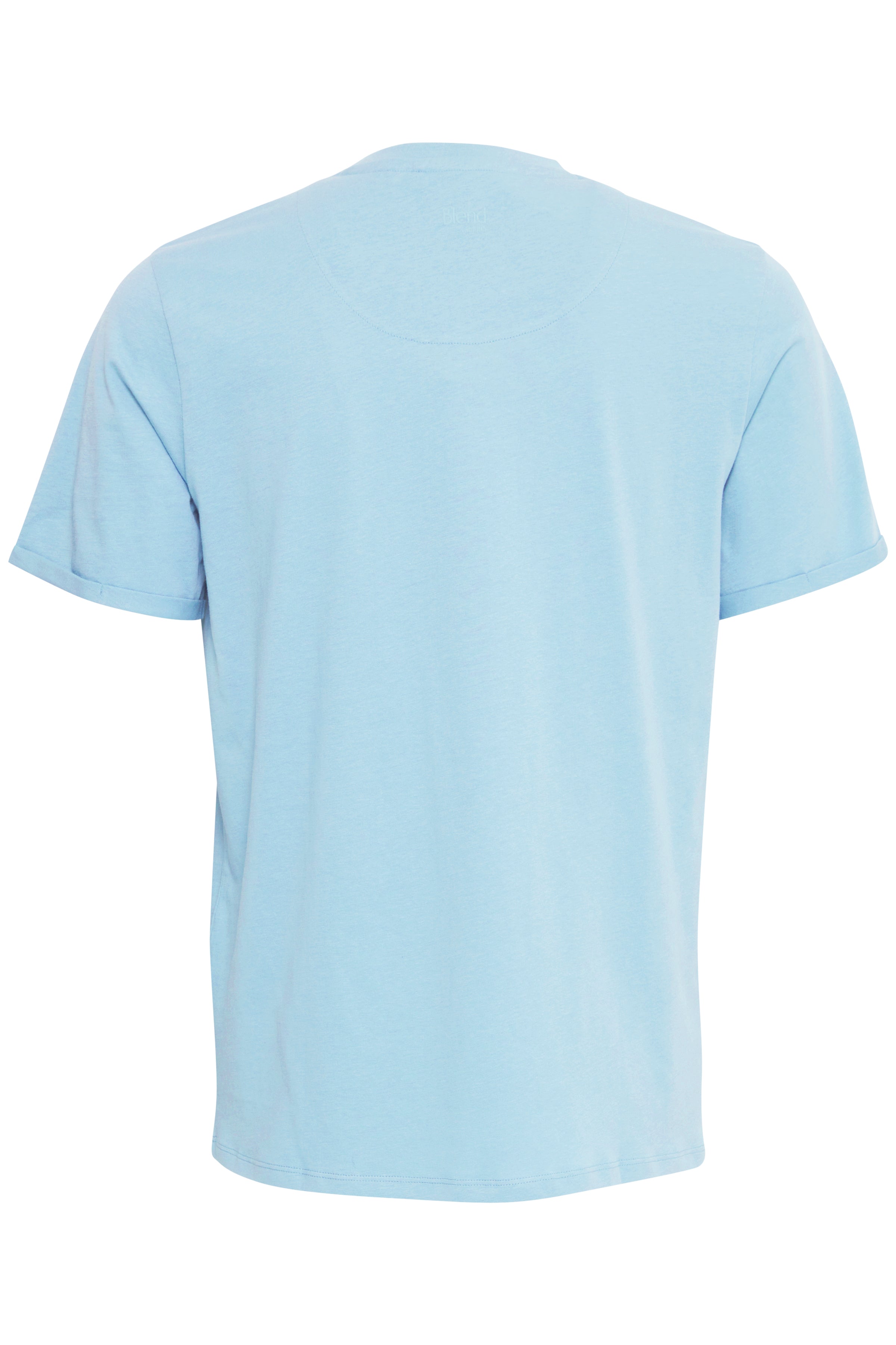 Cotton O-Neck Tee - Blue