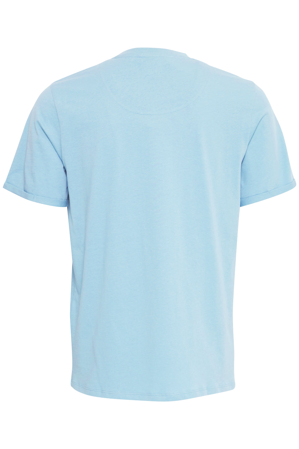 Cotton O-Neck Tee - Blue
