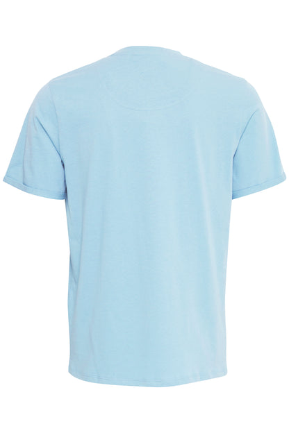 Cotton O-Neck Tee - Blue