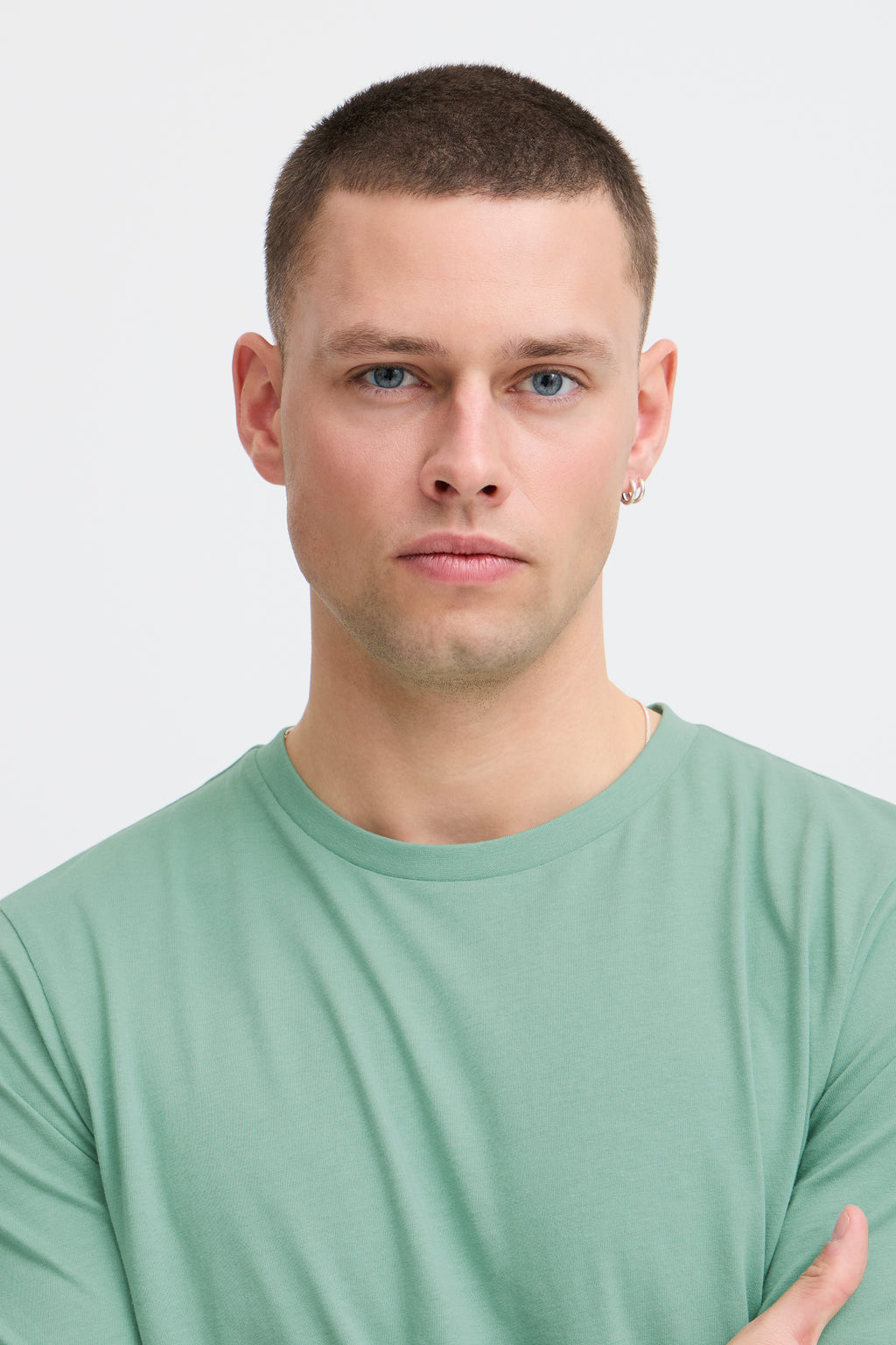 Cotton O-Neck Tee - Green