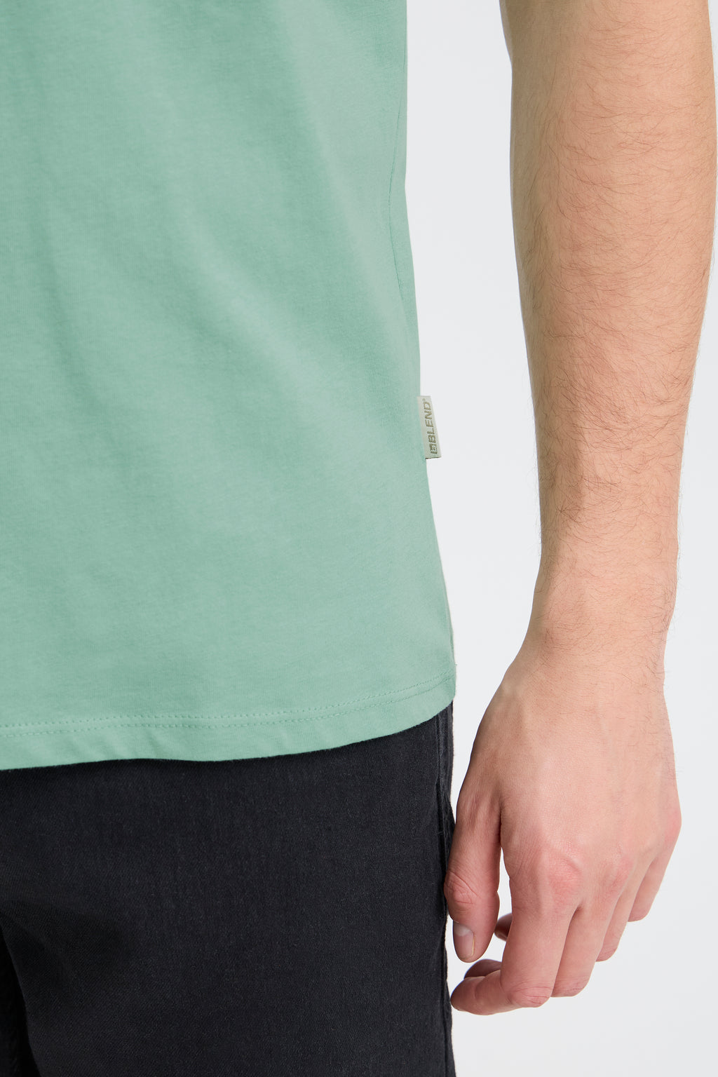 Cotton O-Neck Tee - Green
