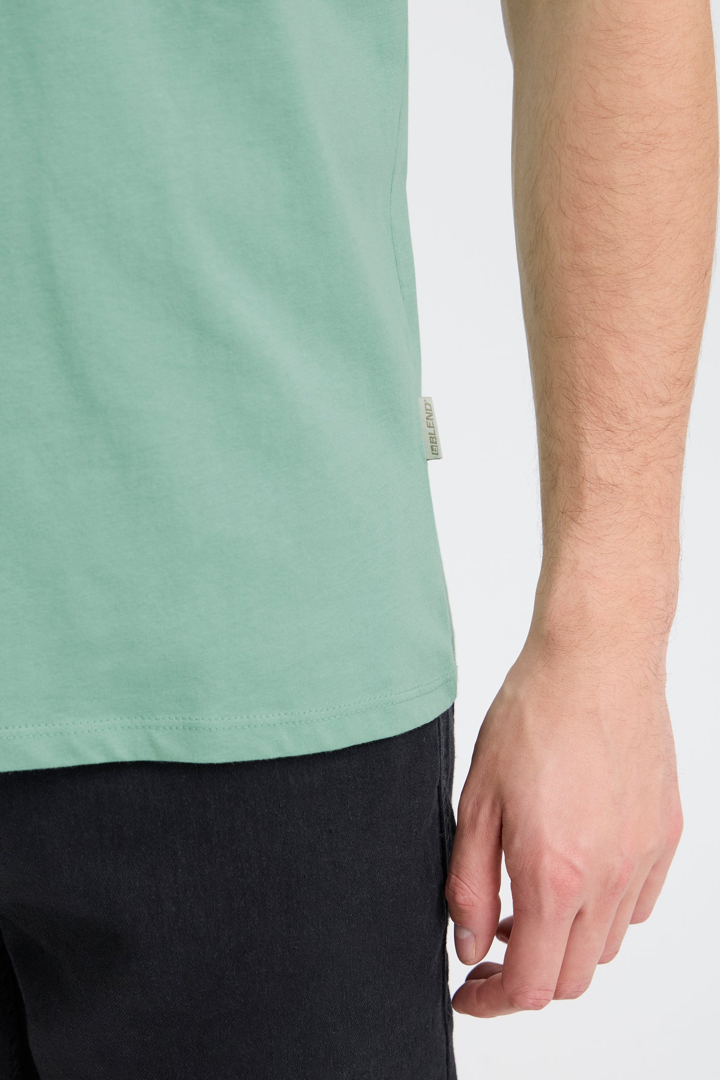 Cotton O-Neck Tee - Green