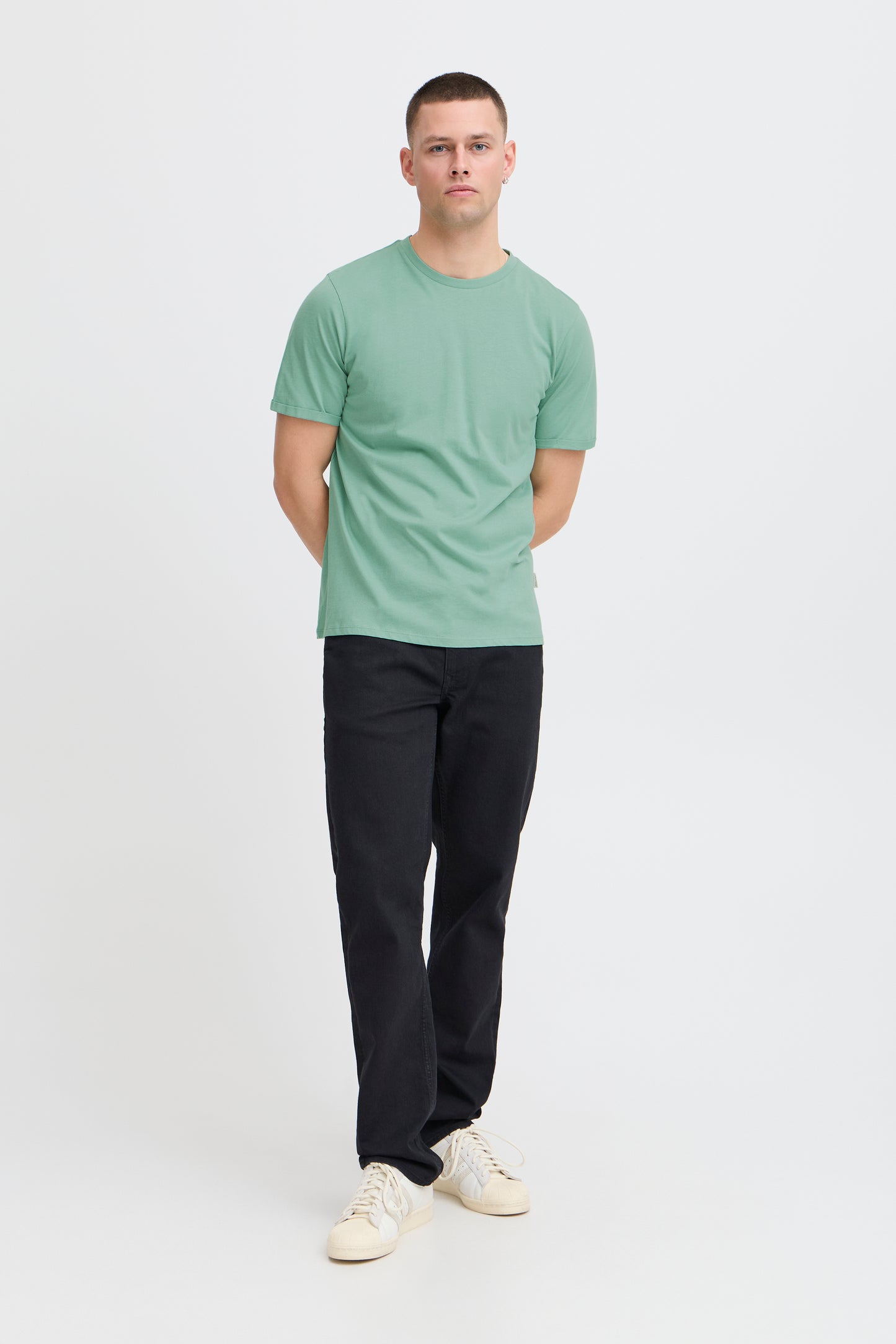 Cotton O-Neck Tee - Green