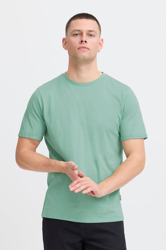Cotton O-Neck Tee - Green