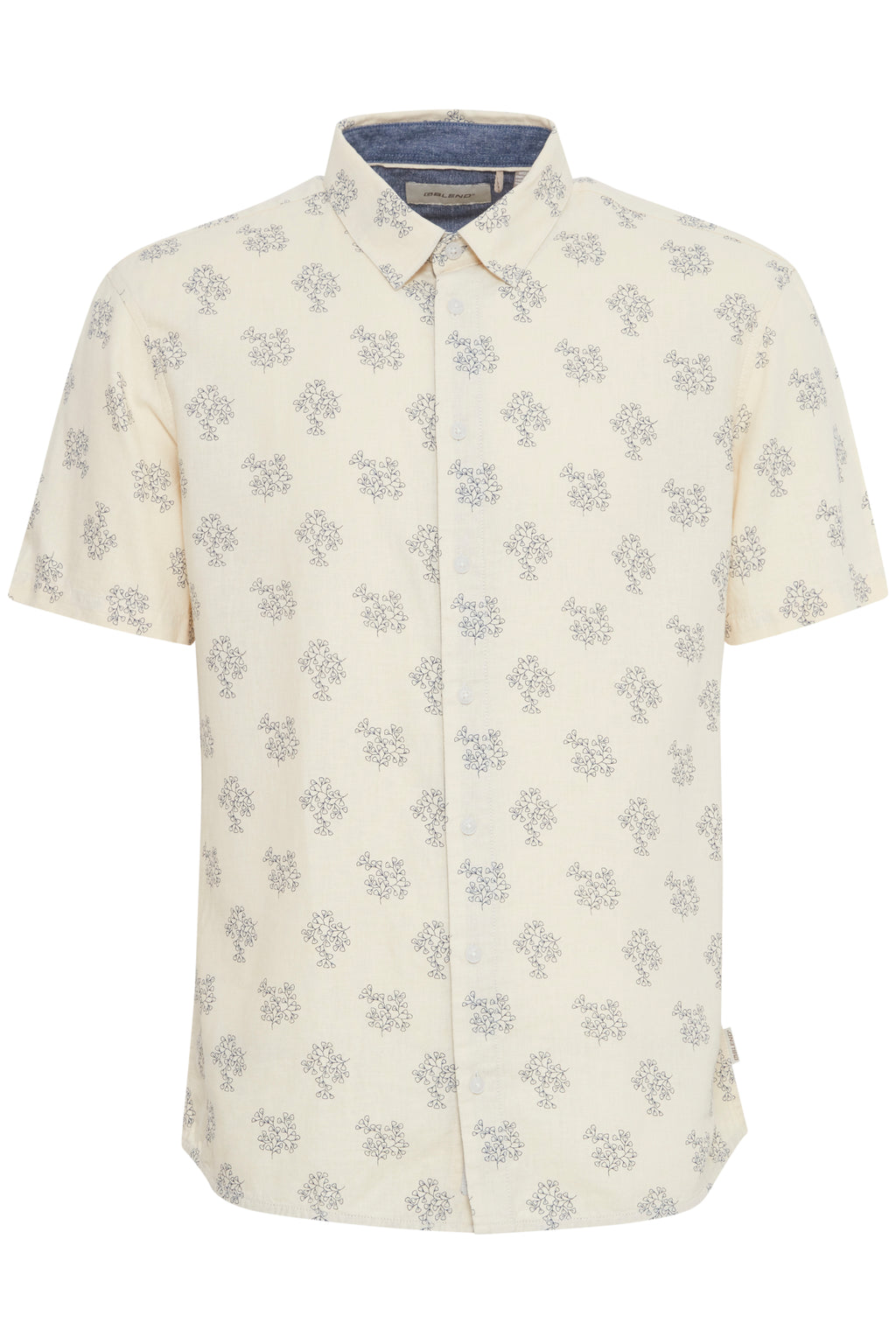 BHBOBBY Linen Mix Pattern Shirt - Cream