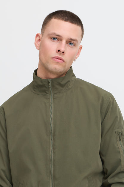 Harrington Style BHEFI Jacket - Olive Green